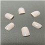 Cubahop 24pcs French Short Square Press Nails Nude White gloss faux ongles Acrylique Art ensemble complet de faux ongles sticky 