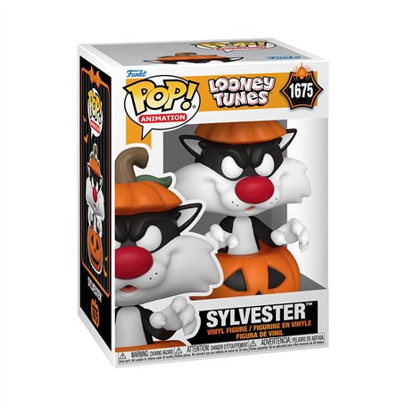 Funko Pop! Animation: LTH – Sylvester Cat with Pumpkin​ - Grosminet - Looney Tunes - Les Looney Tunes - Figurine en Vinyle à Col