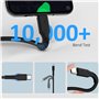 10cm Câble USB C Court, [Lot de 5] Câble USB A vers USB Type C 3A Charge Rapide Cable USB C Android Auto pour Samsung Galaxy A12