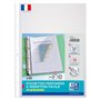 OXFORD Sachet de 50 Pochettes Perforées à Ouverture Latérale Flexidoc A4 Polypro Lisse Epaisseur 7/100ème Incolore