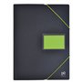 OXFORD Protège-Documents Students A4 200 vues / 100 Pochettes Couverture Polypro Bicolore Noir/Vert
