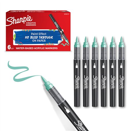 Sharpie Marqueurs Créatifs feutres acrylique | Pointe pinceau | Feutres de coloriage adulte à base d’eau idéal pour coloriage my