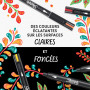 Sharpie Marqueurs Créatifs feutres acrylique | Pointe pinceau | Feutres de coloriage adulte à base d’eau idéal pour coloriage my