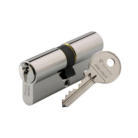 Vachette Cylindre de Serrure Mécanique FIRST pour Porte - Double Entrée 30x50mm - Mécanisme 5 Goupilles Sécurisé - 3 Clés - Inst