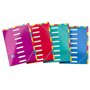 OXFORD Trieur Color Life 8 Positions Double Entrée Format A4 en Carte Pelliculée Fermeture Elastique Couleur Aléatoire