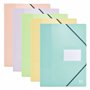 OXFORD Lot de 10 Protège-Documents avec Elastique School Life A4 160 vues / 80 Pochettes Couverture Polypro Coloris Pastels Asso