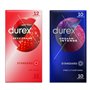 DUREX - Lot de 2 boîtes de Préservatifs - Sexy Fraise x12 et Orgasm'Intense x10