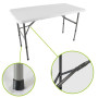 Oxeo Table Pliante Camping 120 x 60cm - 2 Hauteurs - Table Pique-Nique Enfants - Table de Jardin - Blanche - 4 Personnes