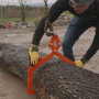 Oxeo Pince forestière capacité 1000 kg - pour Troncs Max. 700 mm - Pince de Levage 2 mandrins de Serrage - Force 1 Tonne - poign
