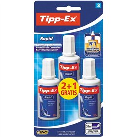 Tipp-Ex Rapid Flacon Correcteur 2+1 Gratuit