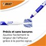 BIC Effaçeurs Réécriveurs, Correcteur pour Stylos-Plume - Encre Bleue, Présentoir de 60 effaçeurs