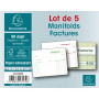 Exacompta - Réf. 13274E - 1 Manifold FACTURES - 50 feuillets numérotés et autocopiants - duplicatas (1 original + 1 copie) - for