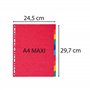 Exacompta - Réf. 2410E - Carton de 10 Intercalaires en véritable carte lustrée souple 225g/m2 FSC® avec 10 onglets neutres - For