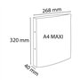 Exacompta - Réf. 54975E - 1 classeur semi-rigide PP Chromaline - 2 anneaux ronds diamètre 30 mm - Dos 40 mm - Dimensions extérie