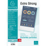 Exacompta - Réf. 59110E - Sachet de 100 pochetttes perforées Premium en Polypropylène grainé Epaisseur 8/100ème - Perforation un