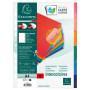 Exacompta - Réf. 2206E - Carton de 25 Intercalaires en carte lustrée 225g/m2 FSC® avec 6 onglets neutres en couleurs - renforcés