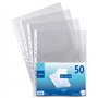 Lot de 50 pochettes perforées 24x32 en plastique - Pochettes transparentes Maxi format - Bord renforcé - Fabriqué en France
