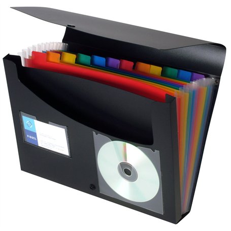 VIQUEL Trieur de classement RAINBOW CLASS en polypropylène de 12 compartiments intérieur multicolore