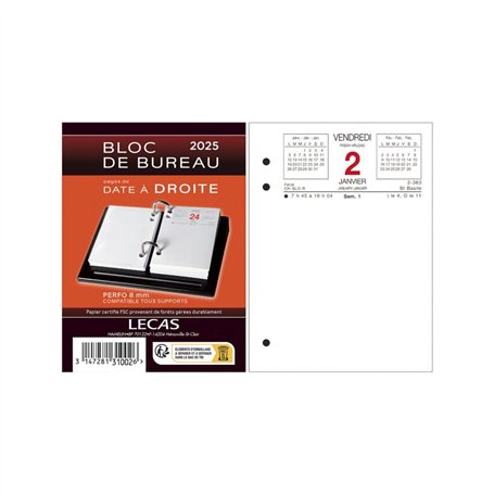 Calendrier Lecas Bloc Date A Droite 8
