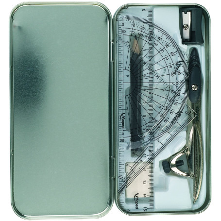 Maped Boîte de 8 outils de géométrie en métal