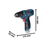 Bosch Professional GSR 120-LI Perceuse sans Fil Bleu