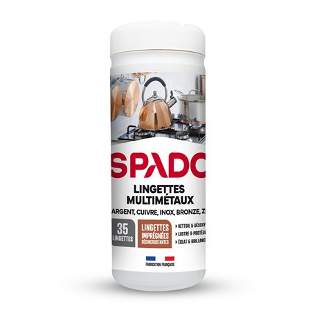 SPADO - Lingettes multi métaux - Nettoie et désoxyde couverts