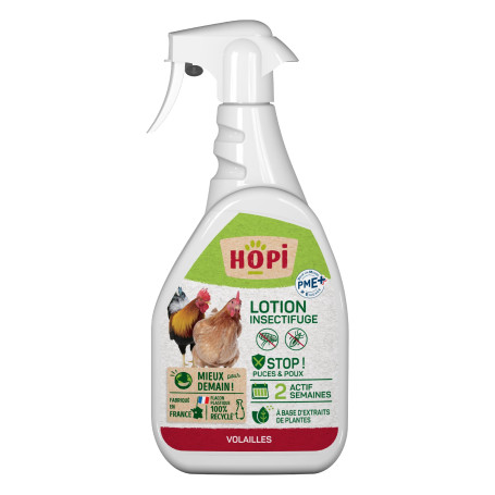 HOPI Lotion insectifuge Bassecour 500 ML - Conçue pour Les volailles (Poules