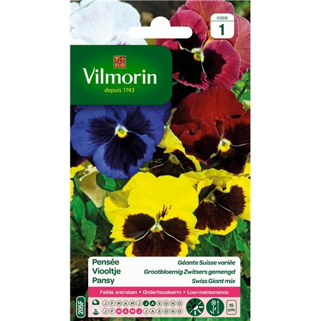 Vilmorin 5471241 Pensée géante Multicolore 9 x 0