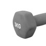 UPFIT - Haltère, haltère 3kg - Haltère musculation - Poids: 3kg - Couleur: gris - Facile à utiliser & à ranger - Pratique & robu