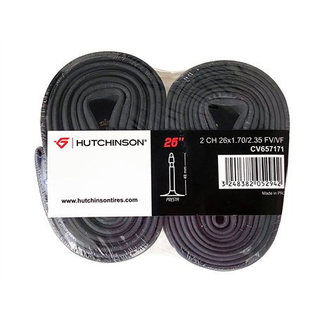 HUTCHINSON - Lot de 2 Chambre À Air - VTT - Standard - Résistance Et Anti-Crevaison - Valve Presta - Épaisseur 0.9 mm - 48 MM -