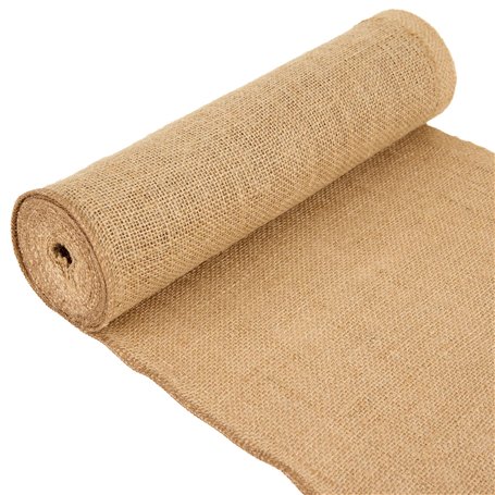 La Cordeline Chemin De Table Toile de Jute Naturel 30cm x 5m Bords Cousus pour Mariage