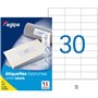 Agipa 118994 Lot de 3000 Etiquettes DIN A4 multi usage pose express droits 70 mm x 29
