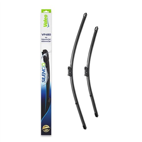 VALEO Silencio Essuie-glace - VF480 - Kit de Balais d'Essuie-glace Plat d'Origine de Haute performance