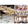 Pro Nappe - Réf R485019I - Nappe jetable en papier damassé en rouleau de 50 M de long X 1,18 M de large - Papier damassé au moti