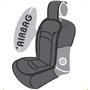 Couvre Siege Grand Confort Airbags Lateraux Maille Respirante avec Elasto System Gris