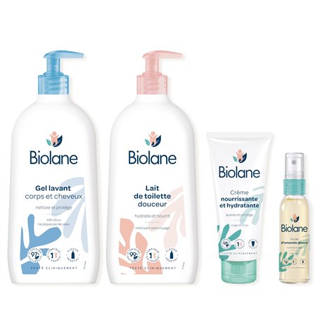 BIOLANE - Kit Bain & toillette - Bébé - Gel douche