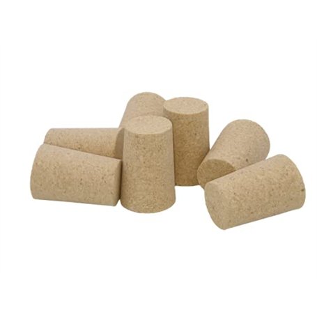LIEGE + Créations 100 Bouchons Coniques en liège Micro aggloméré Hauteur 33 mm x Ø Haut 22