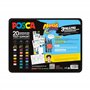 POSCA - Mallette Manga Hero - Set de 20 Marqueurs Acryliques Multi-Support - Pointes Extra Fines, Fines et Moyennes - Étui Prati