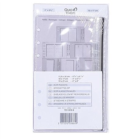 Quo Vadis - Accessoires de TIMER - Recharge POCHETTE ZIP pour TIMER 17 - /COMPACT 10x17cm