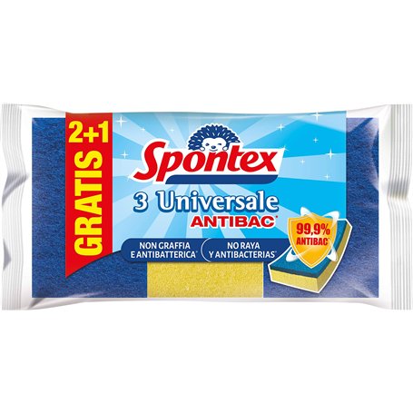 Universale Fibra Con Esponja 2+1 No Raya Bleu