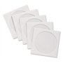 DragonTrading Lot de 50 enveloppes en papier blanc de qualité supérieure pour CD/DVD/Bluray avec fenêtre transparente
