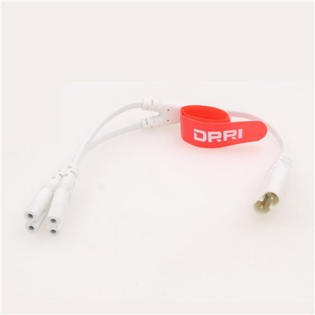 DRRI Câble d'alimentation CA IEC320 C8 vers Dual C7 Y pour imprimantes