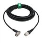 HangTon Câble coaxial blindé 50 Ohm TNC vers TNC à angle droit RF à faible perte RG223 15 m