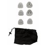 Zenitech - Lot de 6 adaptateurs de Voyage 5 Prises mâles + 100 Pays - Pochette Offerte - Blanc