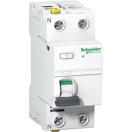 Schneider Electric A9Z21263 Disjoncteur différentiel iID 2P 63 A 30 mA Type A Multicolore