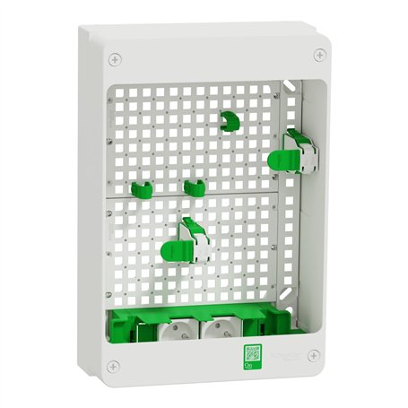 Schneider Electric - Resi9 Coffret VDI Box 13M2R - coffret support box operateur avec 2 prises - R9H13402VDIBOX