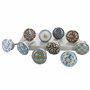 Lot de 10 boutons de porte en céramique Énergie Positive VI, style vintage chic - Poignées de placard / tiroir par G Décor