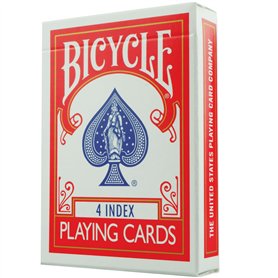 Jeu Bicycle 4 Indices - DOS Rouge - Convient aux droitiers et aux gauchers