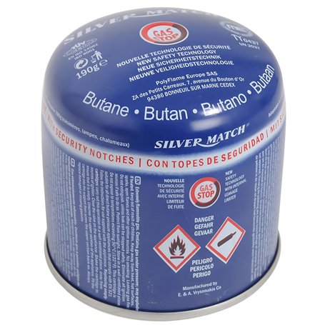 SILVER MATCH Cartouche de Gaz Perçable 190 G
