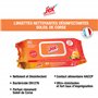 JEX Lingettes Désinfectantes Cuisine Soleil de Corse Pamplemousse Toutes Surfaces Lavables Spécial Contact Alimentaire - 80 unit